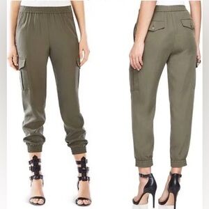BCBGMAXAZRIA Army Green Cain Jogger Pants Size Medium